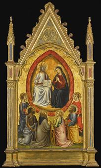CHRIST AND THE VIRGIN IN GLORY WITH SIX SAINTS - Mariotto di Nardo