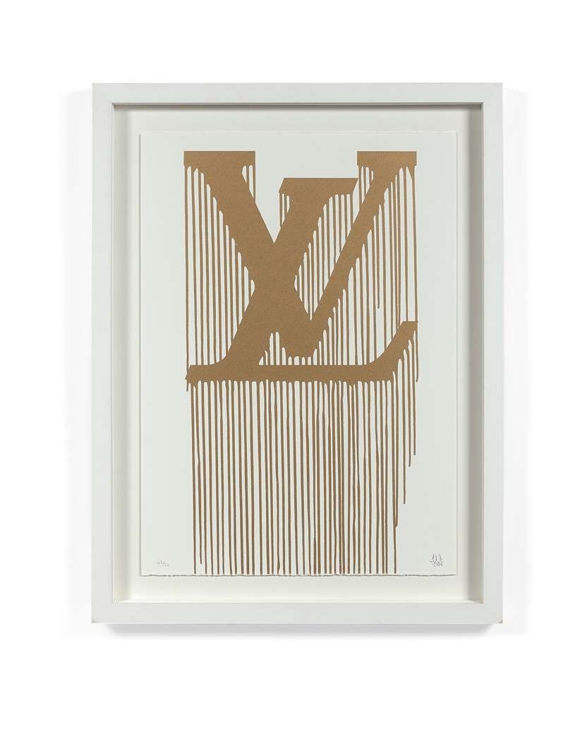 Zevs Liquidated 'Louis Vuitton' + 'Hammer & Sickle' Prints