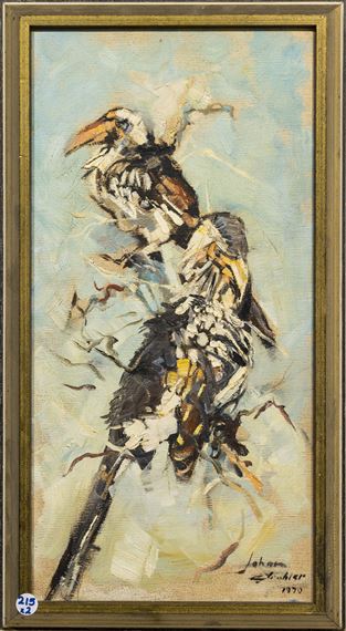 Harbour Scene; Hornbills by Johan Grobler, 1970