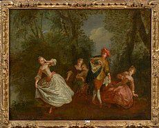 Le menuet by Jean-Antoine Watteau