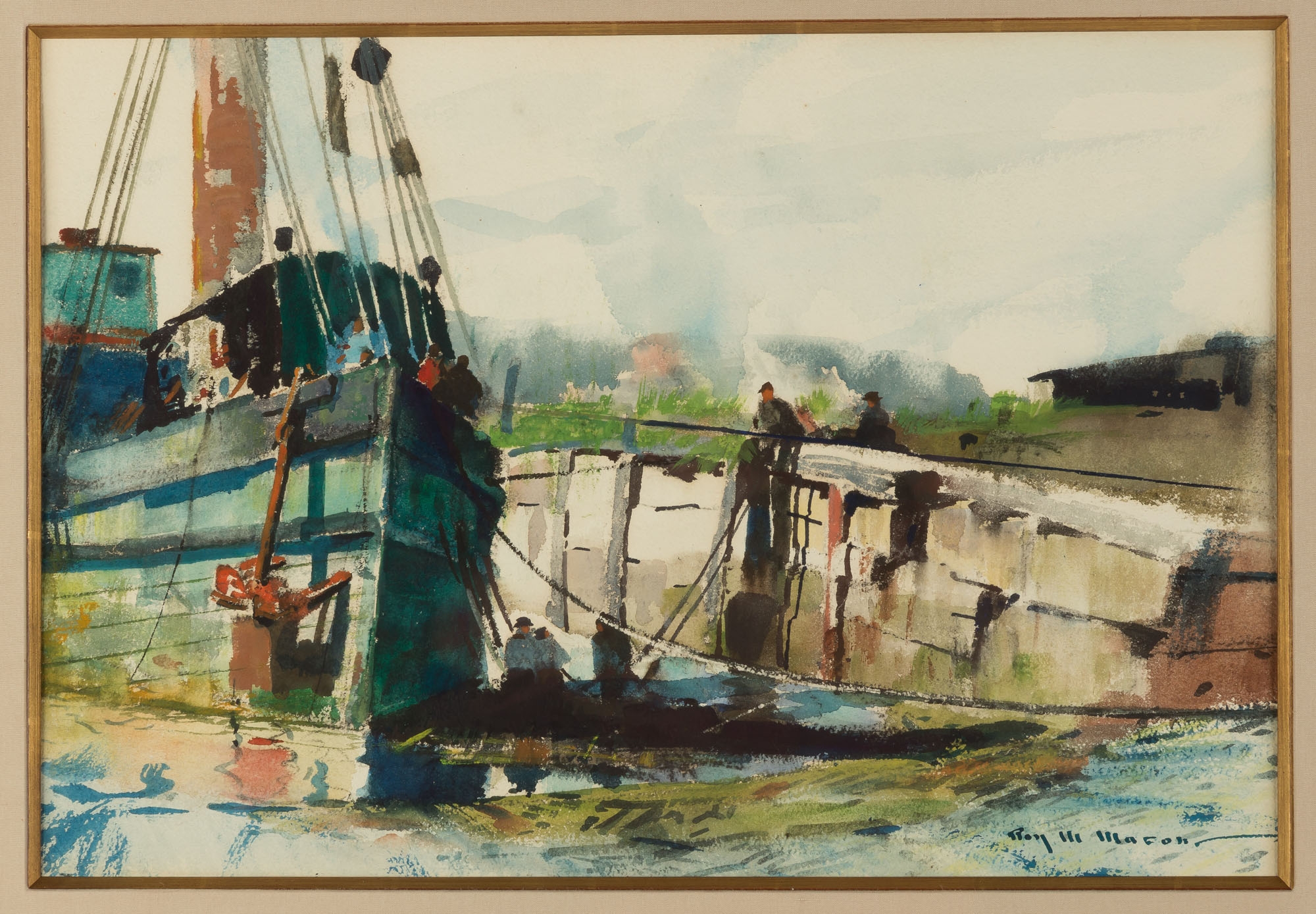 Roy M. Mason | Ships at the Dock | MutualArt