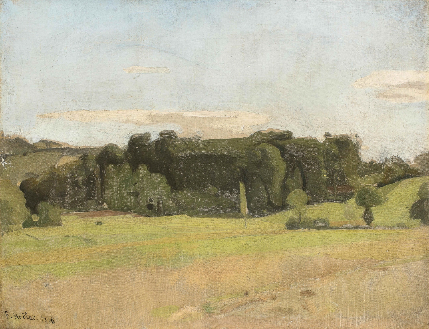 Artwork by Ferdinand Hodler, Der Hain, Made of Oil on canvas