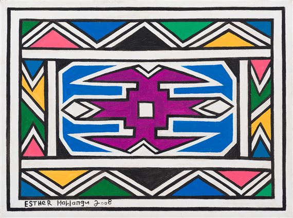Ndebele Patterns by Esther Mahlangu, 2008
