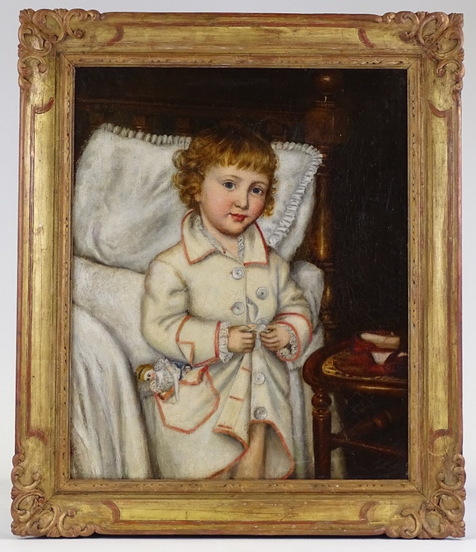 Artwork by John Anster Fitzgerald, Portrait of a girl, Made of oil on canvas