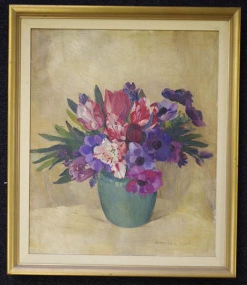 Anemones and Tulips by Margaret Coen