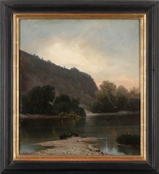 Sommerabend am Fluss - Franz Xaver  von Riedmüller