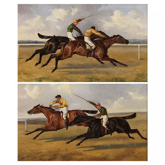 Two works: THE ECLIPSE STAKES; SANDOWN by Alfred Wheeler, 1892