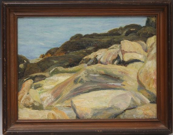 A Glimpse of Rocks and the Sea by John Rummell