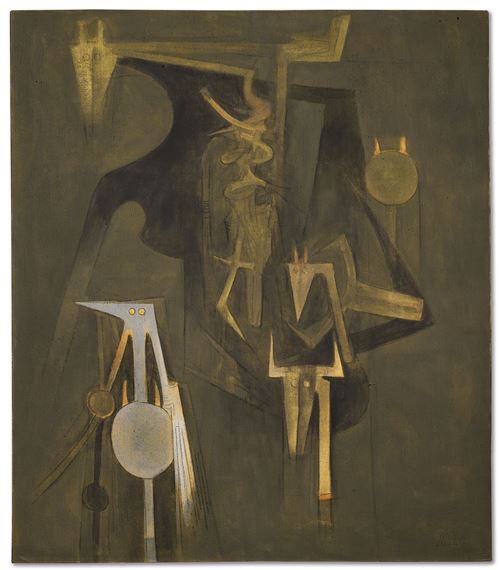 Artwork by Wifredo Lam, Mayombè, Made of oil on canvas