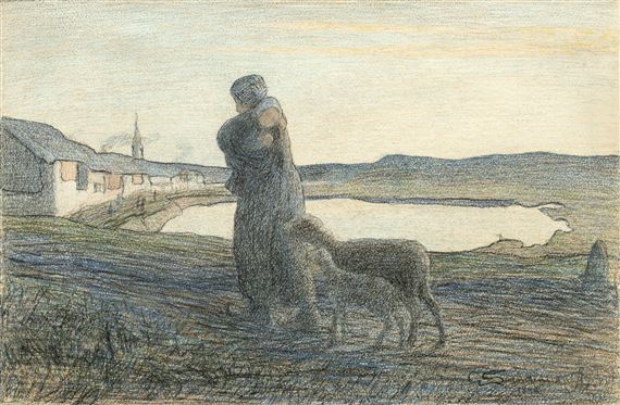 Giovanni Segantini | LE DUE MADRI (1892) | MutualArt