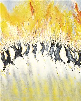 WHITE TREEPAINTING BURNING NR. 3/89 - Christian Peltenburg-Brechneff