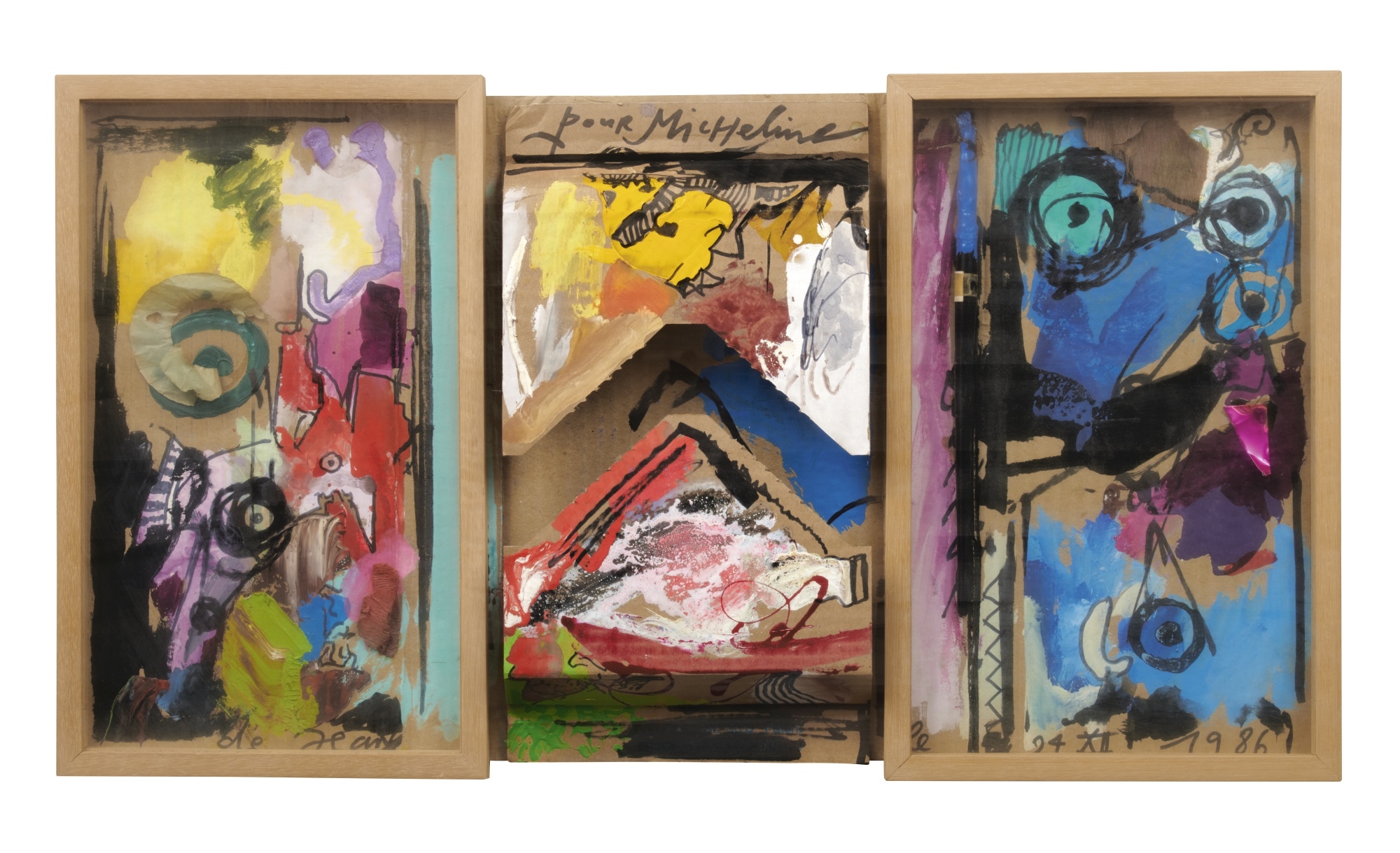 POUR MICHELINE (TRIPTYCH) by Jean Tinguely, 1986