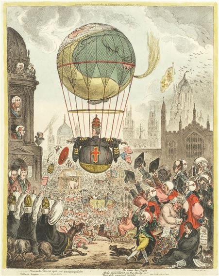 Tentanda via est qua me quoque possim tollere humo by James Gillray, 1810