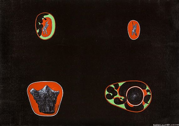 Button Eyes by Shane Cotton, 2001