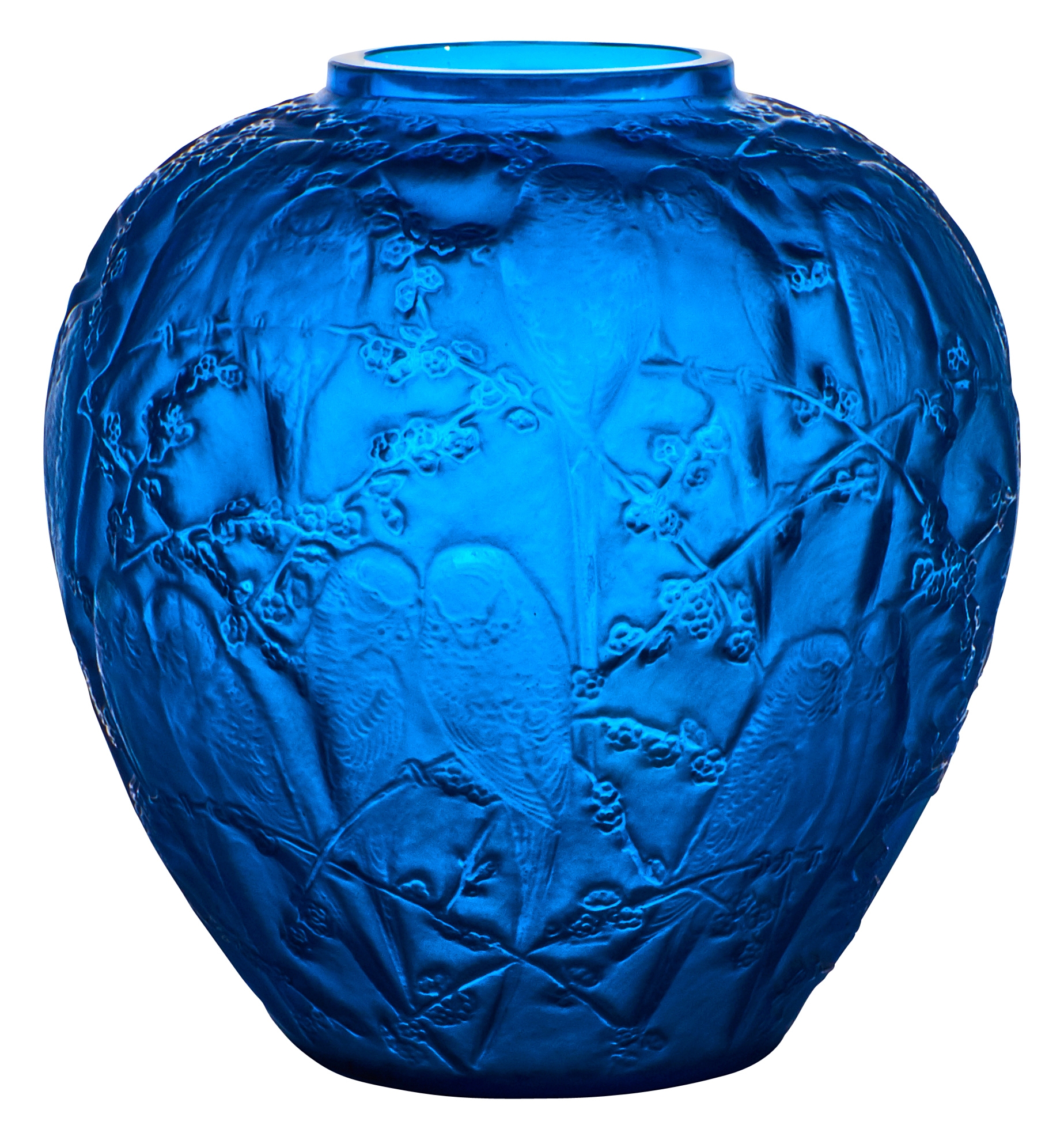 René Lalique Perruches vase MutualArt