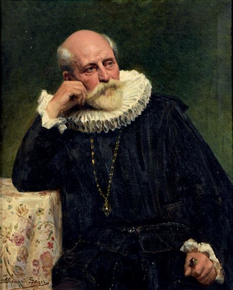 Portrait d'un acteur en costume Renaissance by Edouard Alexandre Sain