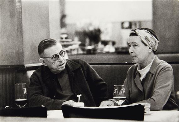 Bruno Barbey | Jean-Paul Sartre and Simone de Beauvoir, Paris 1969 (1969) |  MutualArt