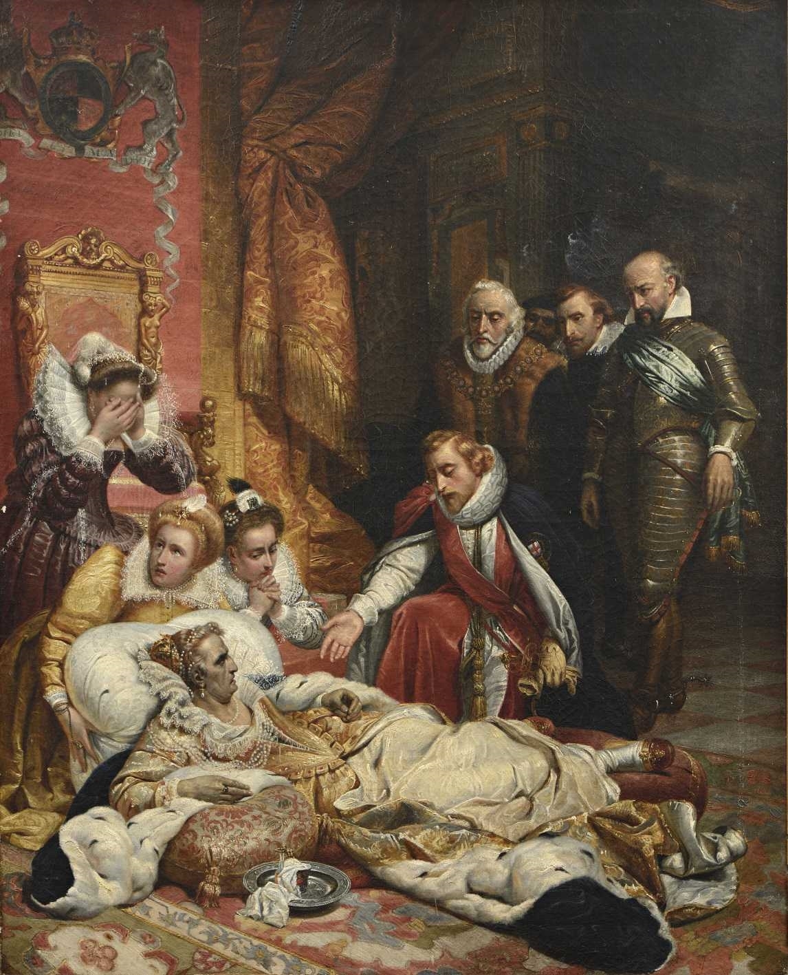 La mort d’Elisabeth, reine d’Angleterre by Paul Delaroche