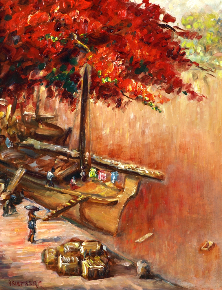 H. Rietberg | Landschap met vuurboom | MutualArt