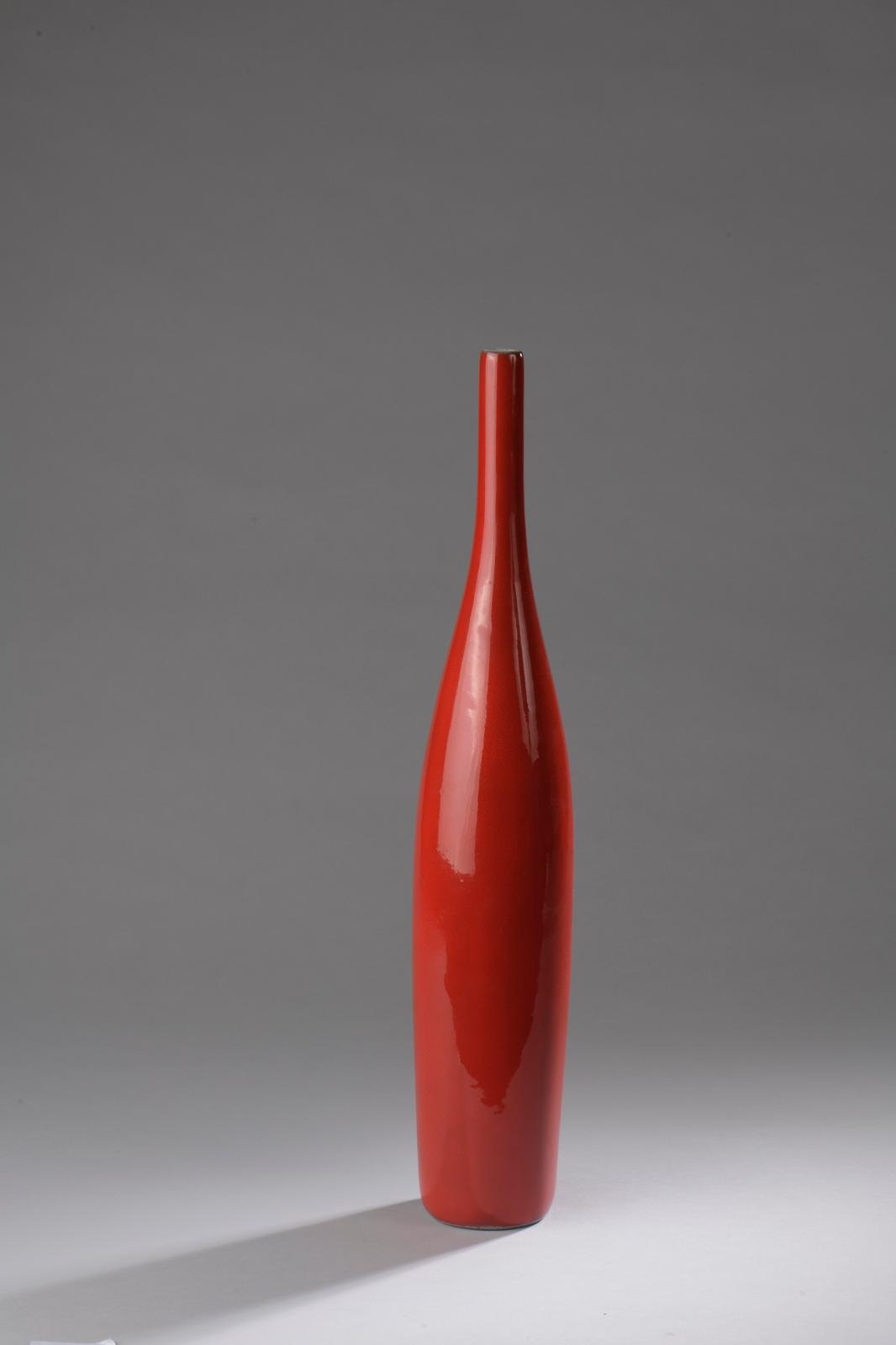 Jacques Ruelland | Grand vase bouteille en céramique grise émaillée ...
