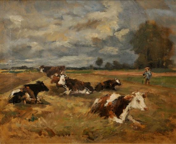 Pâturages en Picardie by Marie-Abraham Rosalbin de Buncey