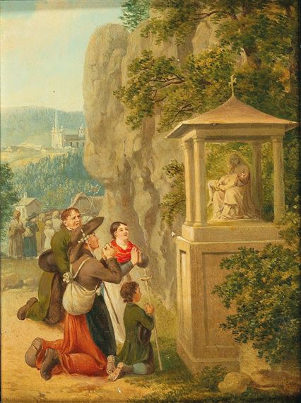 Pilgrims on their Way to Mariazell - Josef Hendel