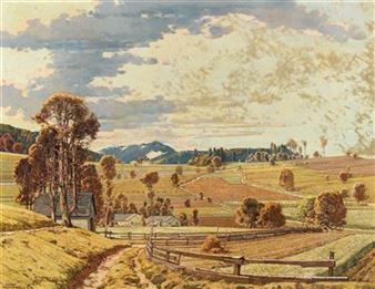 Autumn landscape - Josef Stoitzner