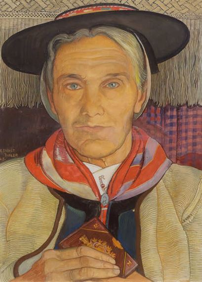 Valais woman with prayer book