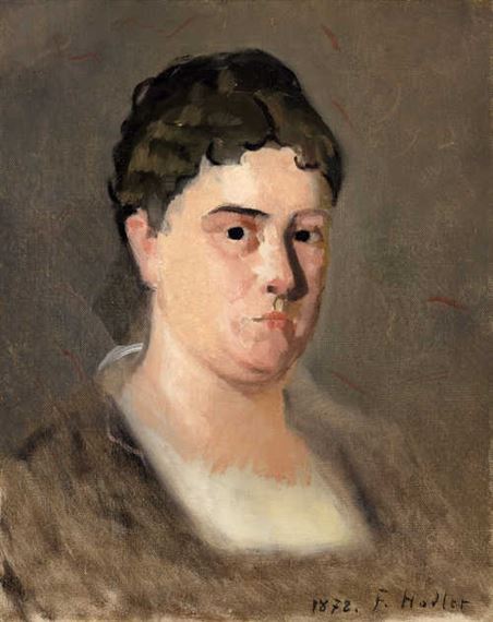 Portrait, probably of Caroline Coutau-Marcelin by Ferdinand Hodler, 1878