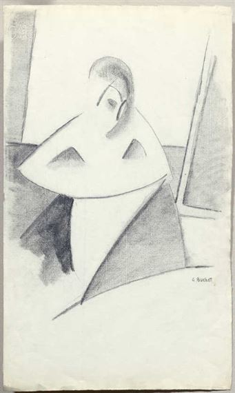 Nu de face, dans l'atelier by Gustave Buchet