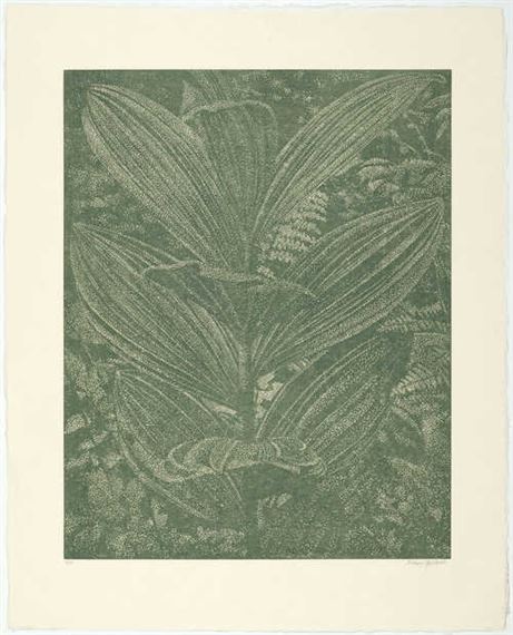 Gelber Enzian (olive) by Franz Gertsch, 2003