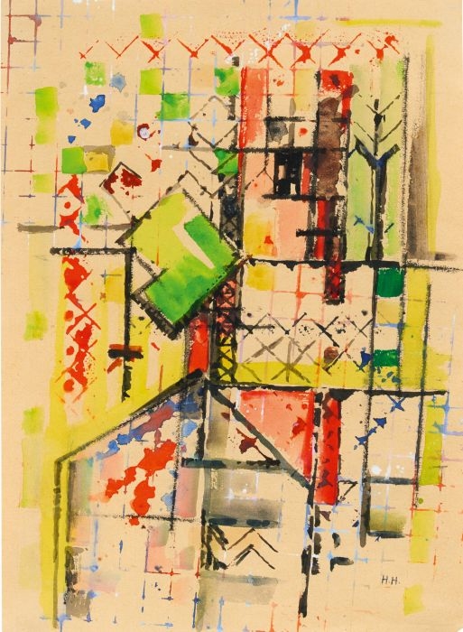 Artwork by Hannah Höch, Untitled, Made of Watercolour and opaque white on vellum