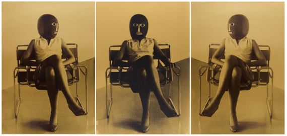 3 works: Unknown student in Marcel Breuer chair - Ursula Mayer