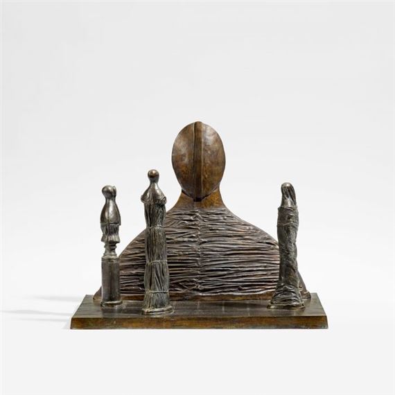 Four Figures in Relation (Bronze-sculpture-group) by Edgar Augustin, 1980
