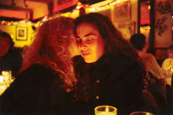 Lynette and Donna at Marion's restaurant, NYC by Nan Goldin, 1991