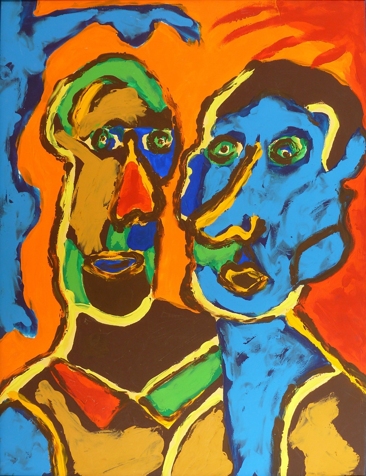 Gérard Sendrey Art Brut Peinture 2020 Format 21x29,7cm Mais où ça