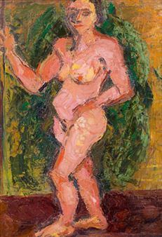 Standing female nude - Herbert Boeckl