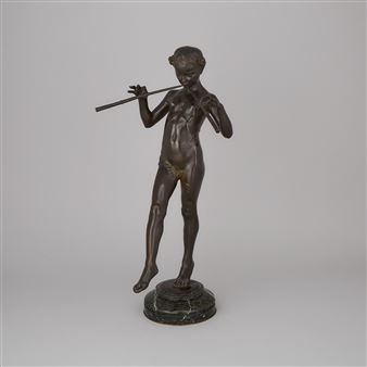 FAUN WITH PIPES - Eugène Désiré Piron