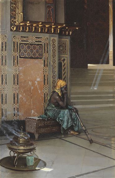 A guardsman at rest by Raphael von Ambros, 1887