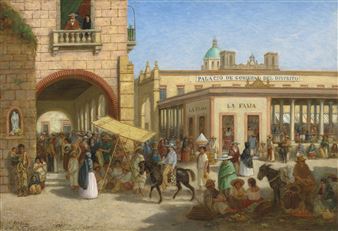 Plaza de la Constitución (El Zócalo), Mexico City - André-Toussaint Petitjean