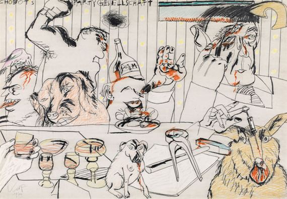 Chobots Partygesellschaft by Karl Anton Fleck, 1974