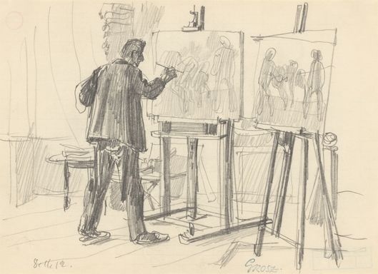 Der Maler in Seinem Atelier by George Grosz, 1912