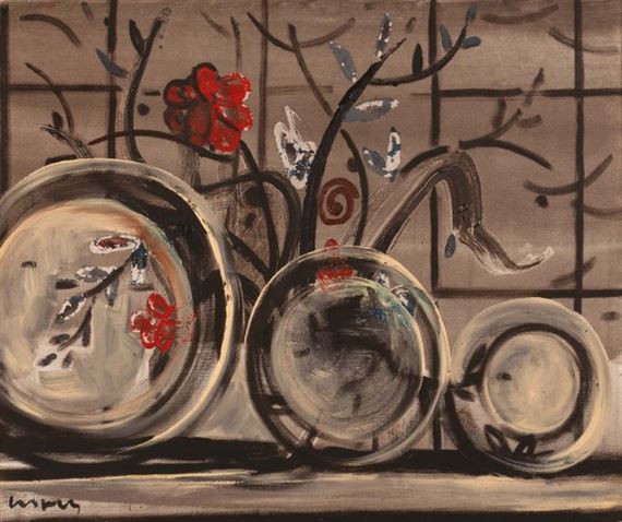 Nature morte aux assiettes by Floris Jespers, circa 1920