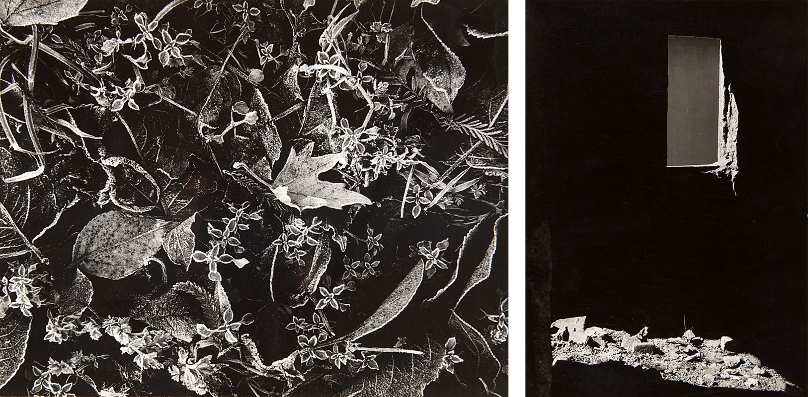 Artwork by Stefano Robino, 2 Works: Frost - Window, Made of Two vintage gelatin silver prints