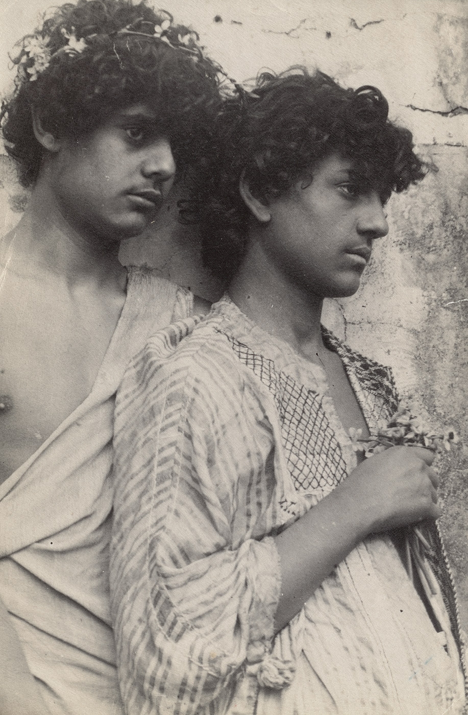 Guglielmo Plüschow Two young boys; Idyllic scene in landscape (Circa