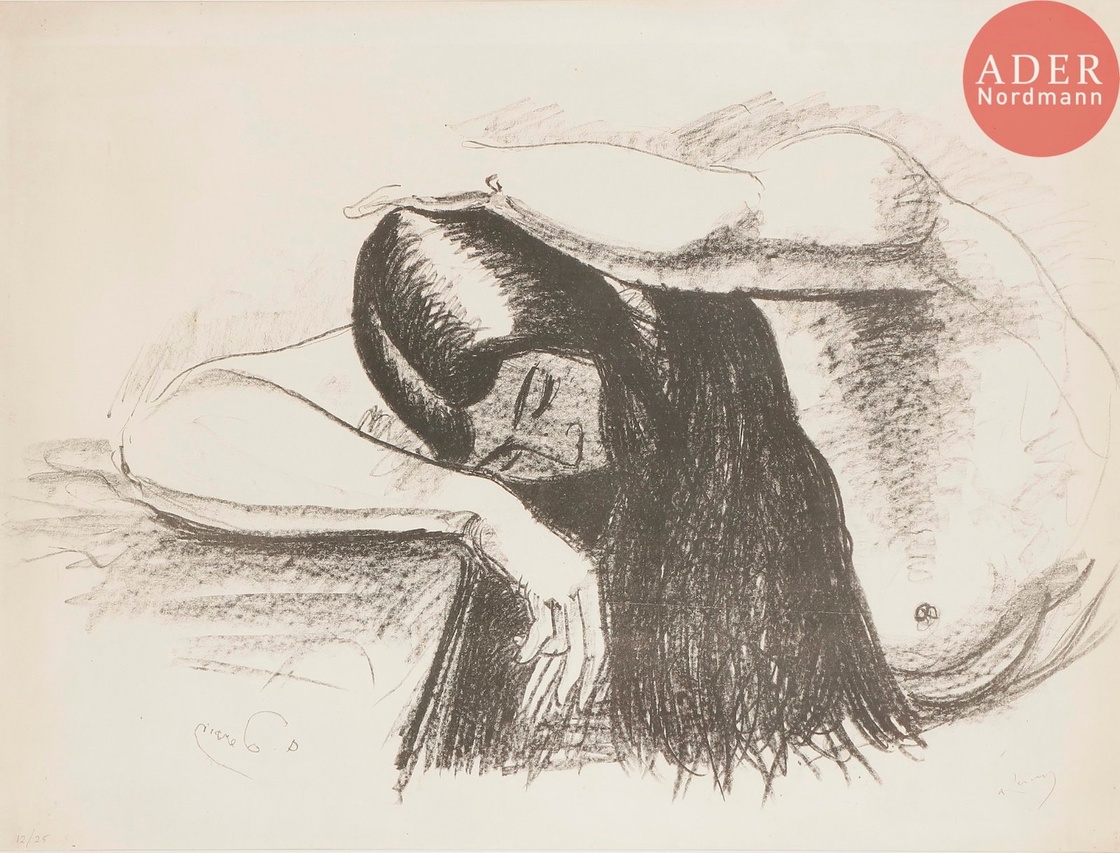 Femme en Buste Tournée vers la Gauche Cheveux Longs by André Derain, circa 1927