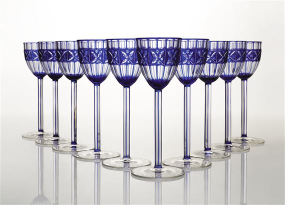 SET OF TEN WINE GLASSES by Otto Prutscher, circa 1915