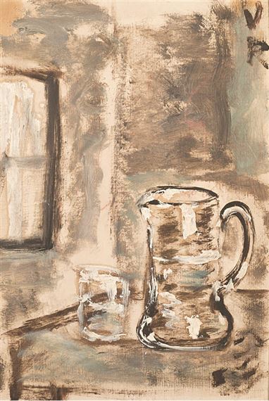 Natura morta con brocca e bicchiere by Filippo de Pisis, 1942 - 1943