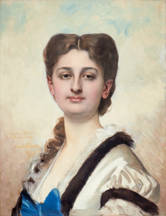 Portrait of a lady by Jules-Joseph Lefebvre, 1873