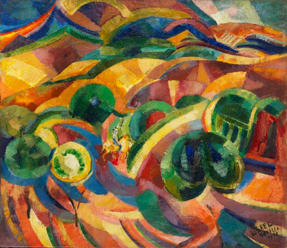 Abstrakte Landschaft, Spanien by Louis Seel, 1915